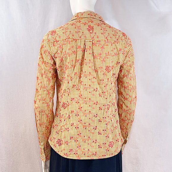 Gingham And Eyelet Button-Down Shirt | Anthropologie - Picture 5 of 9